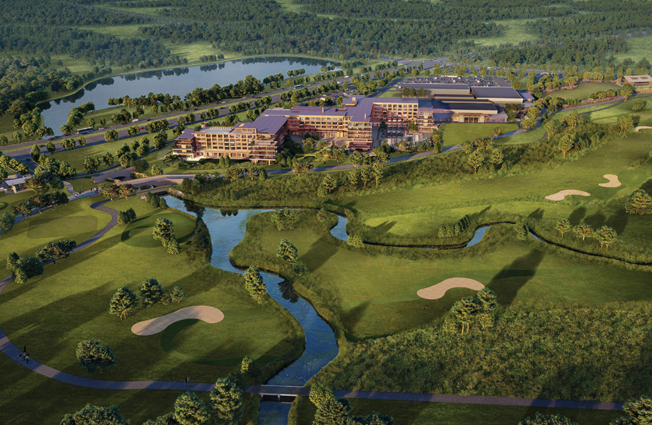 Located steps from the new PGA headquarters<br />
is the sprawling Omni PGA Frisco Resort.