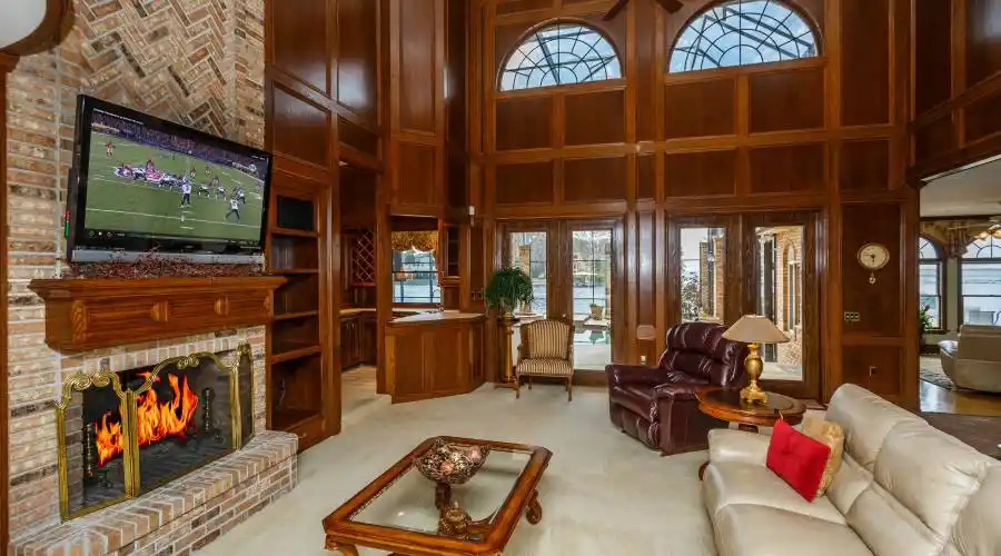 Dramatic two-story Family Room 