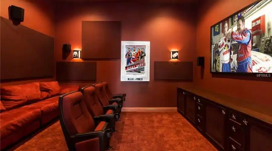 Double doors from House of Blue's Room leads to state of the art theater