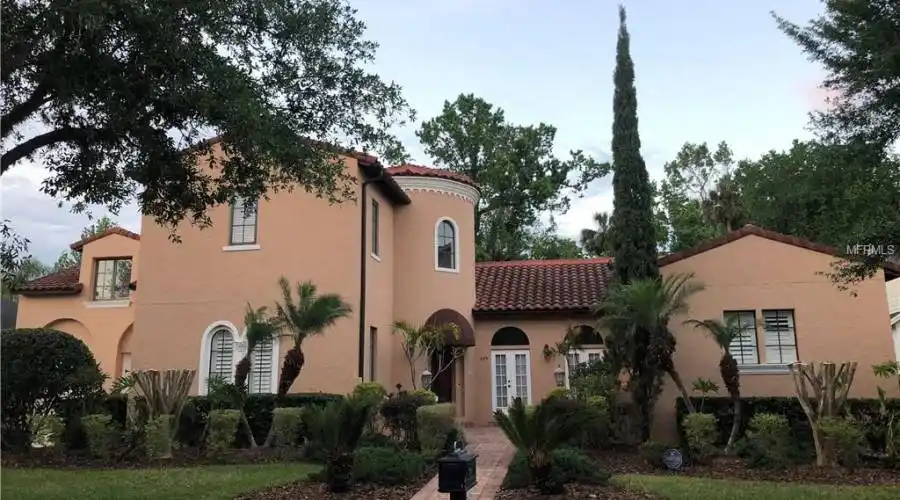 Beautifully landscaped front of home