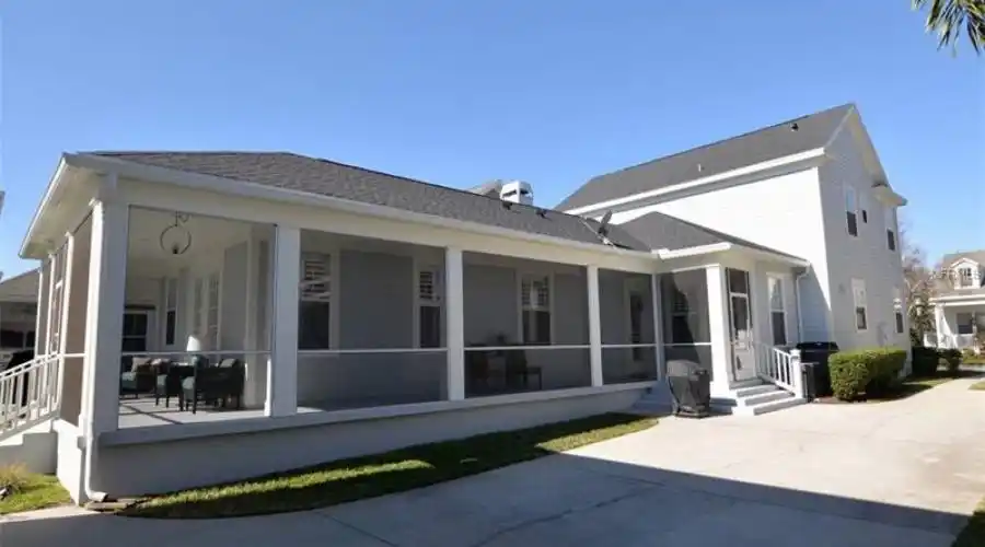Extra Large Driveway and Screened in Porch
