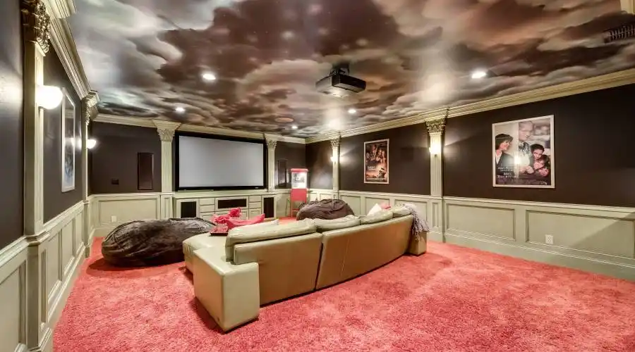 Enormous Media Room with Kitchenette