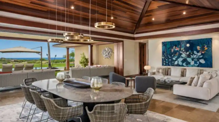 Newly furnished open concept floor plan provides a seamless transition to enjoy indoor / outdoor living.