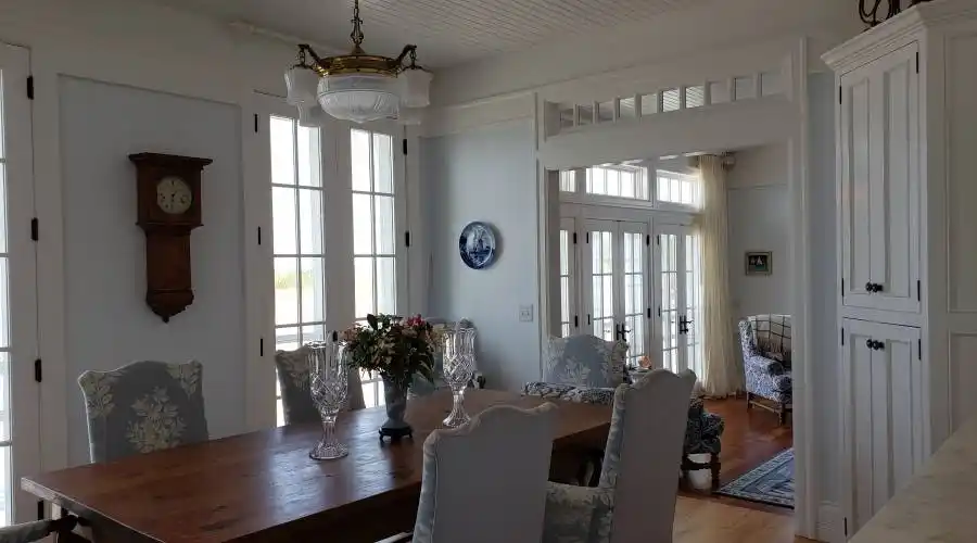 view of dining and partial living room